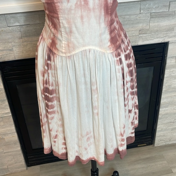 Mimichica Pink and Cream Tie-Dye Cotton Dress XS - Picture 4 of 5